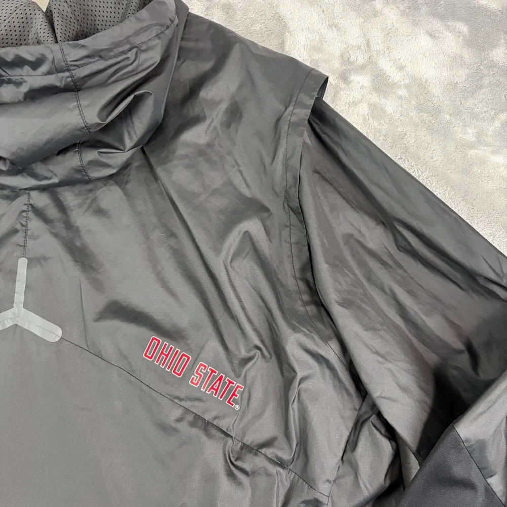 Nike Ohio State Buckeyes Mens 2XL Speed Fly Rush Hooded Jacket Black 33249X-OS5
